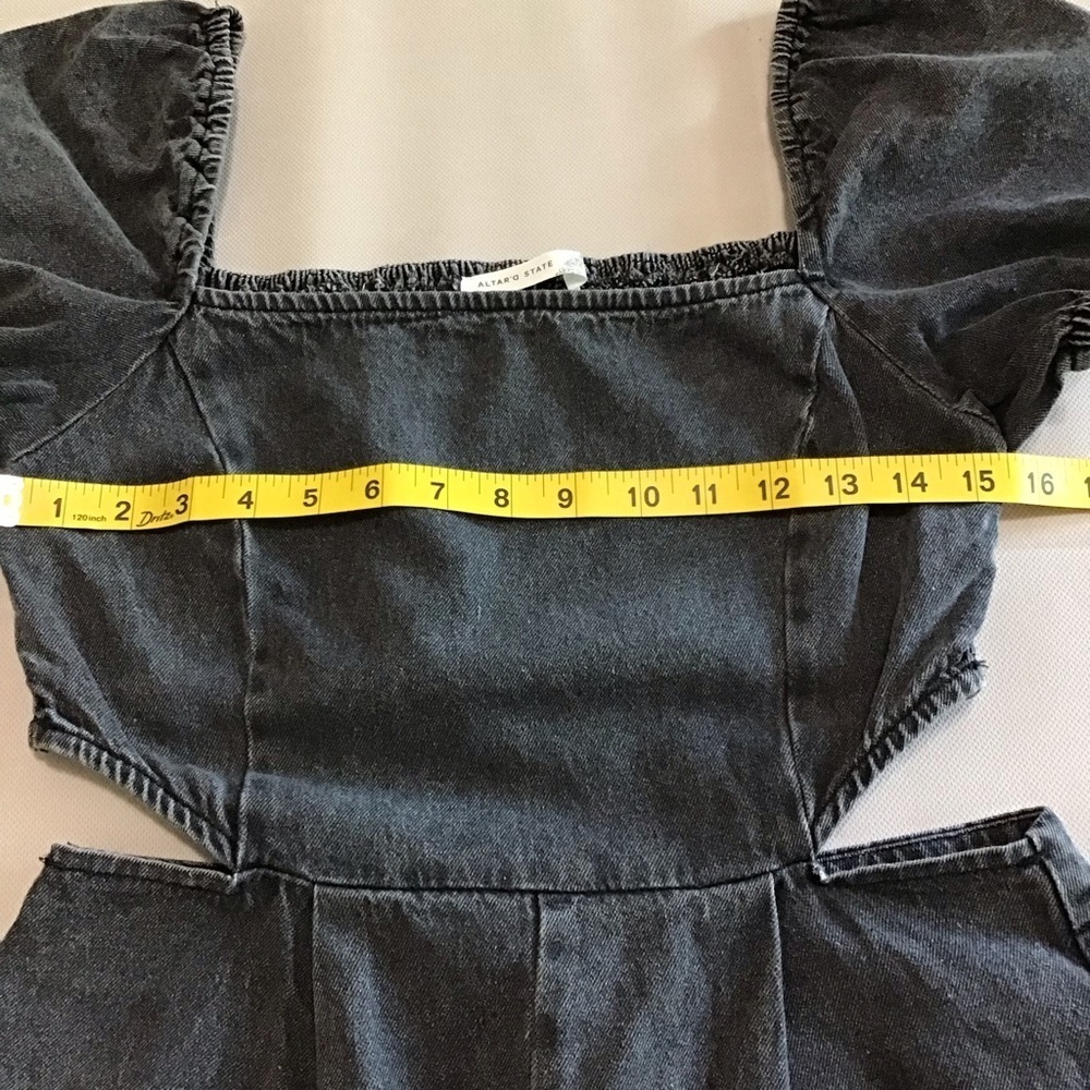 Altar'd State Louise Denim Romper - Picture 7 of 12
